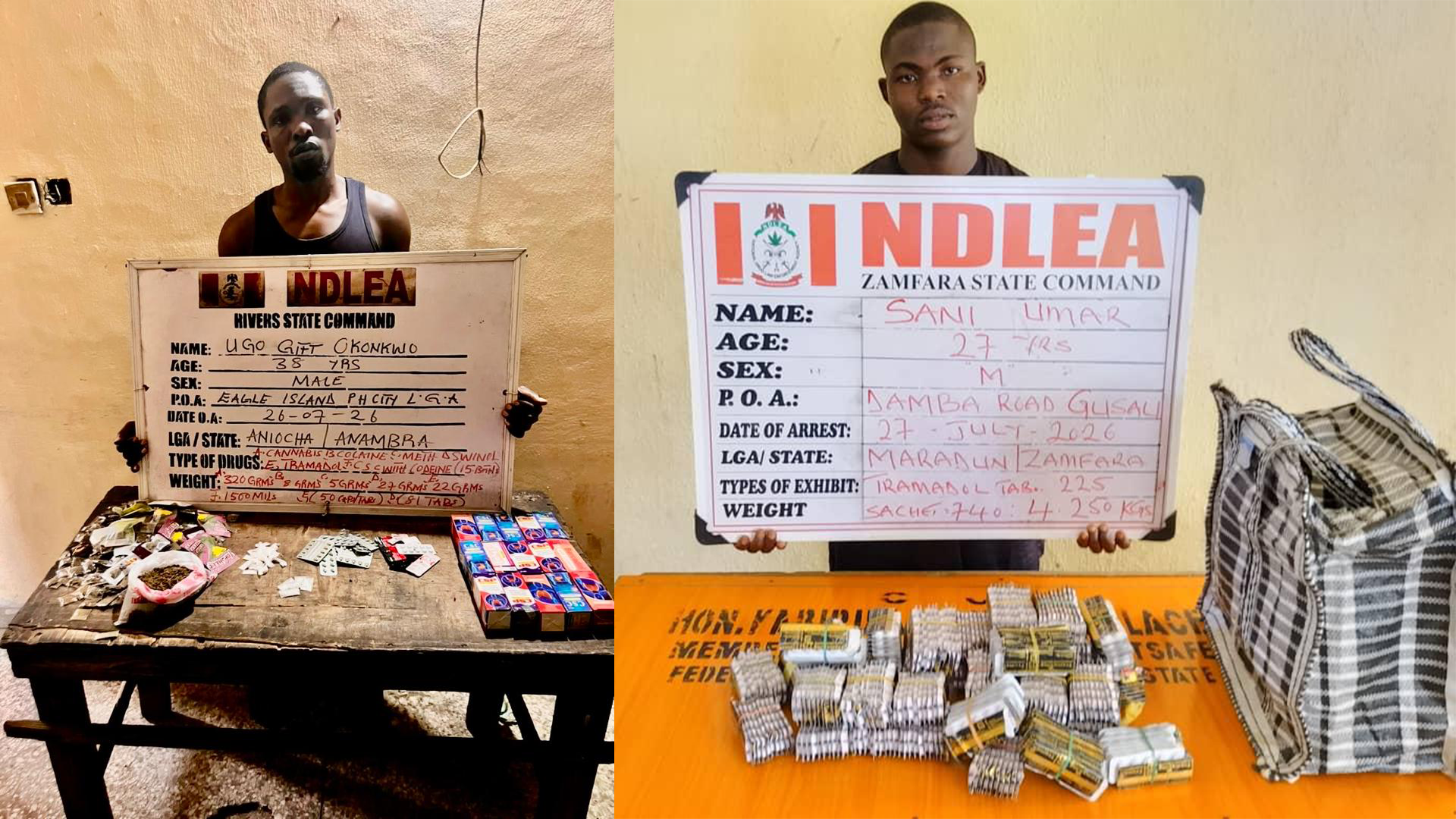 China, Italy-bound cocaine concealed in local mortar, backpack intercepted in Lagos