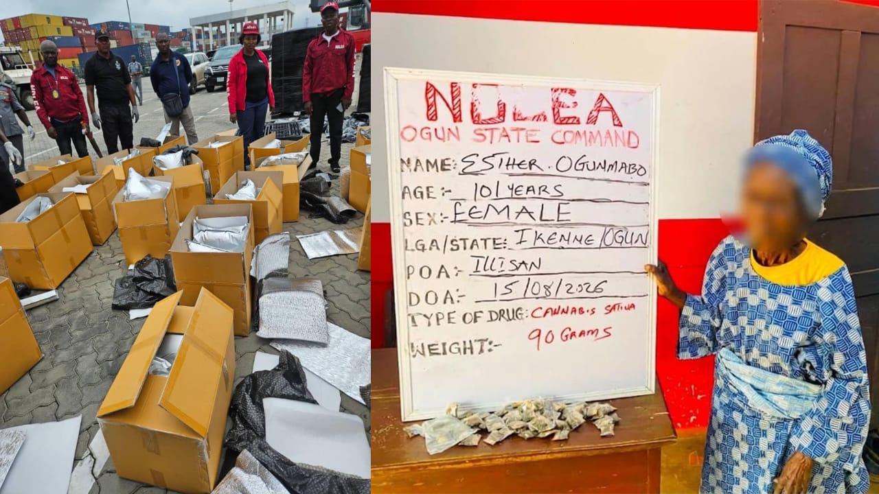 101-year-old great grandma arrested as NDLEA intercepts cocaine in fufu